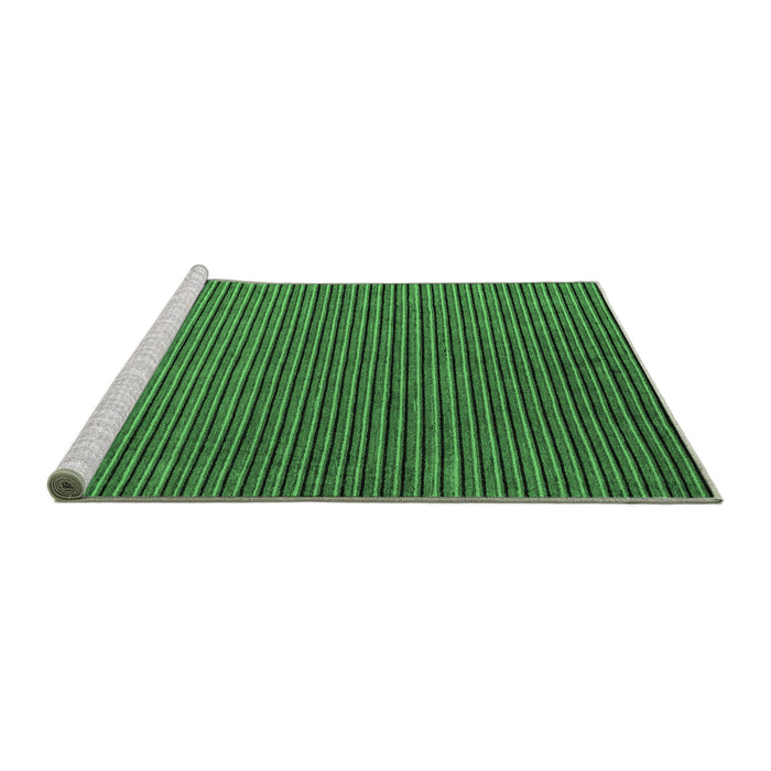 Sideview of Machine Washable Abstract Emerald Green Modern Area Rugs, wshabs4681emgrn