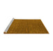 Sideview of Machine Washable Abstract Yellow Modern Rug, wshabs4681yw