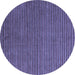 Round Abstract Blue Modern Rug, abs4681blu