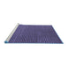 Sideview of Machine Washable Abstract Blue Modern Rug, wshabs4681blu