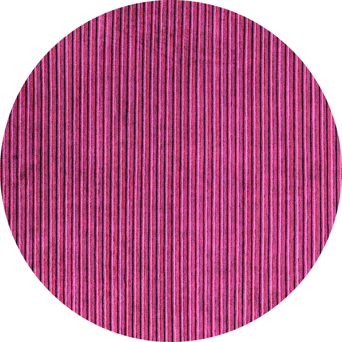 Round Machine Washable Abstract Pink Modern Rug, wshabs4681pnk