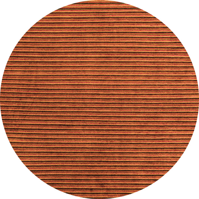 Round Abstract Orange Modern Rug, abs4681org