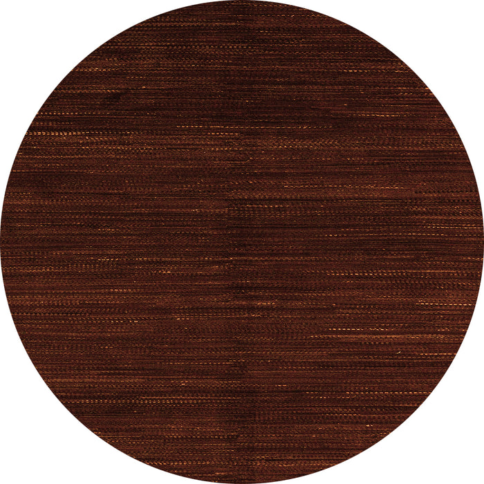 Round Machine Washable Abstract Orange Modern Area Rugs, wshabs4682org