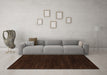 Machine Washable Abstract Brown Modern Rug in a Living Room,, wshabs4682brn