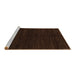 Sideview of Machine Washable Abstract Brown Modern Rug, wshabs4682brn