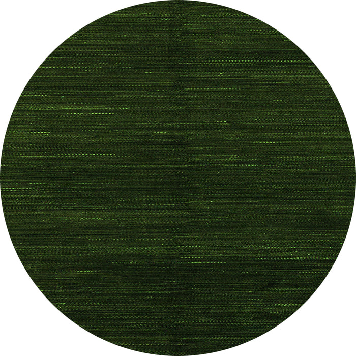 Round Machine Washable Abstract Green Modern Area Rugs, wshabs4682grn