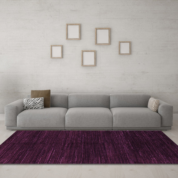 Machine Washable Abstract Purple Modern Area Rugs in a Living Room, wshabs4682pur