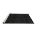 Sideview of Machine Washable Abstract Gray Modern Rug, wshabs4682gry