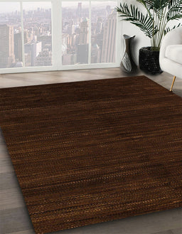 Machine Washable Abstract Bakers Brown Rug in a Family Room, wshabs4682