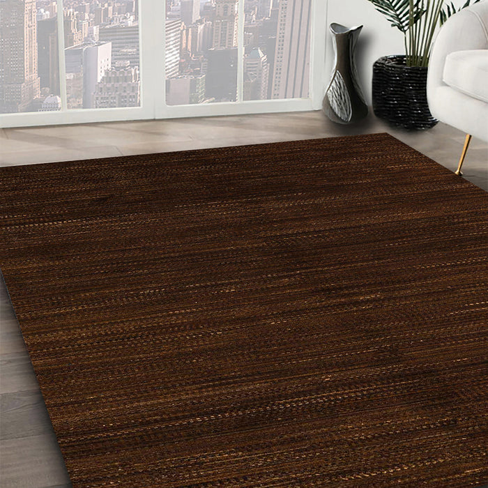 Machine Washable Abstract Bakers Brown Rug in a Family Room, wshabs4682