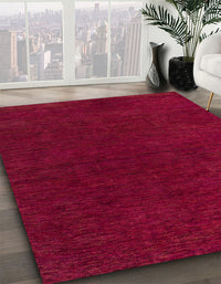 Abstract Crimson Red Modern Rug, abs4683