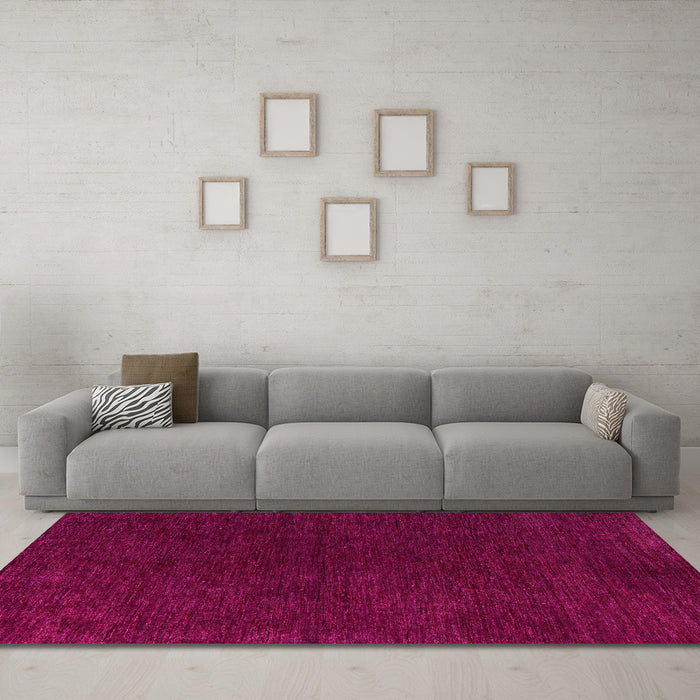Machine Washable Abstract Pink Modern Rug in a Living Room, wshabs4683pnk