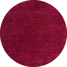 Round Abstract Crimson Red Modern Rug, abs4683
