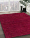 Abstract Crimson Red Modern Rug in Family Room, abs4683