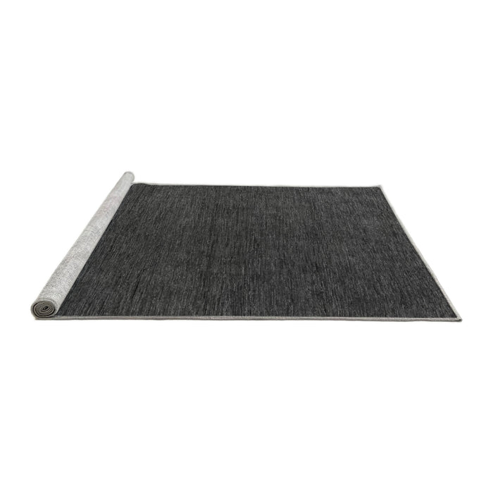 Sideview of Machine Washable Abstract Gray Modern Rug, wshabs4683gry