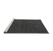 Sideview of Machine Washable Abstract Gray Modern Rug, wshabs4683gry