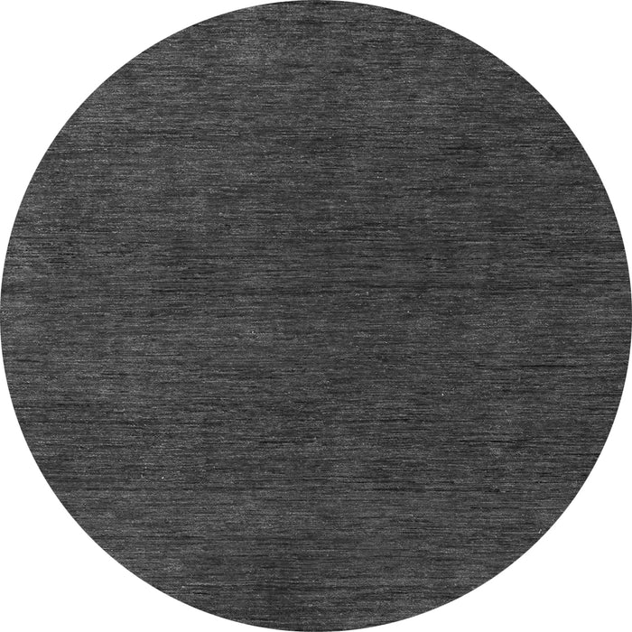 Round Machine Washable Abstract Gray Modern Rug, wshabs4683gry