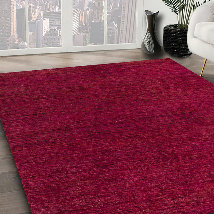 Machine Washable Abstract Crimson Red Rug in a Family Room, wshabs4683