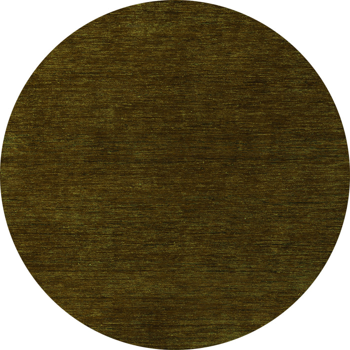Round Abstract Green Modern Rug, abs4683grn
