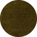 Round Abstract Green Modern Rug, abs4683grn