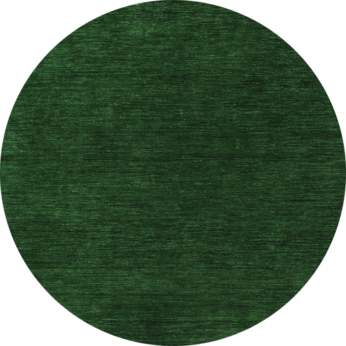 Round Abstract Emerald Green Modern Rug, abs4683emgrn