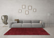 Machine Washable Abstract Brown Modern Rug in a Living Room,, wshabs4683brn