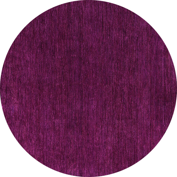 Round Machine Washable Abstract Purple Modern Area Rugs, wshabs4683pur