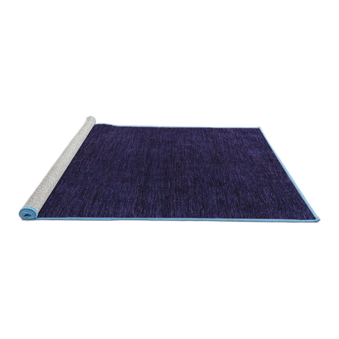 Sideview of Machine Washable Abstract Blue Modern Rug, wshabs4683blu