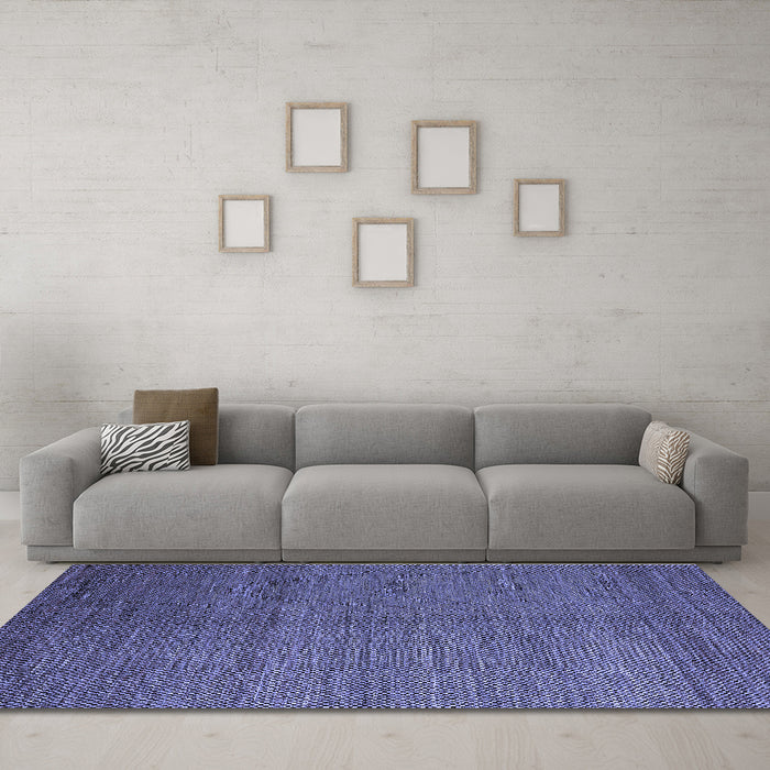 Machine Washable Abstract Blue Modern Rug in a Living Room, wshabs4684blu