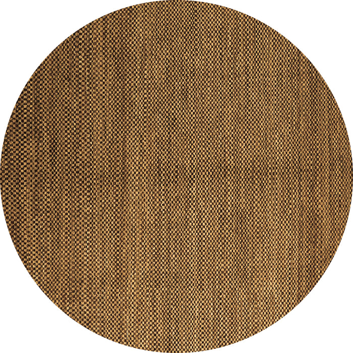 Round Abstract Brown Modern Rug, abs4684brn