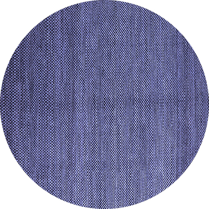 Round Machine Washable Abstract Blue Modern Rug, wshabs4684blu
