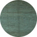 Round Machine Washable Abstract Light Blue Modern Rug, wshabs4684lblu