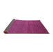 Sideview of Abstract Pink Modern Rug, abs4684pnk