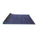 Sideview of Abstract Blue Modern Rug, abs4684blu