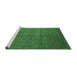 Sideview of Machine Washable Abstract Emerald Green Modern Area Rugs, wshabs4684emgrn