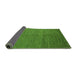 Sideview of Abstract Green Modern Rug, abs4684grn