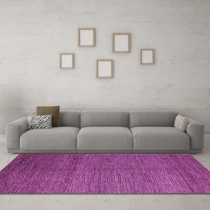 Machine Washable Abstract Purple Modern Area Rugs in a Living Room, wshabs4684pur