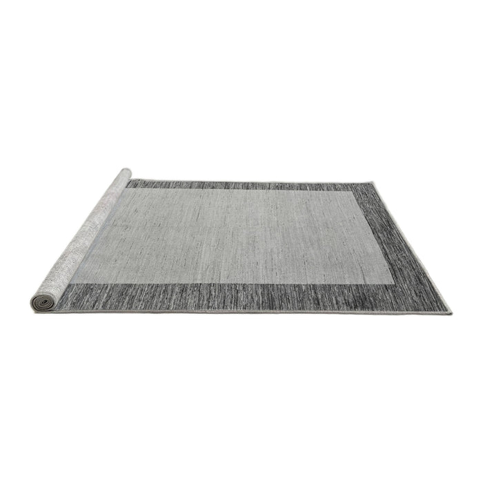 Sideview of Machine Washable Solid Gray Modern Rug, wshabs4685gry