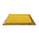 Sideview of Machine Washable Solid Yellow Modern Rug, wshabs4685yw