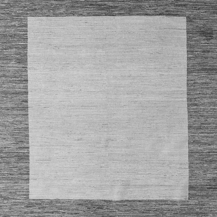 Square Solid Gray Modern Rug, abs4685gry