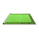 Sideview of Machine Washable Solid Green Modern Area Rugs, wshabs4685grn