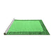 Sideview of Machine Washable Solid Emerald Green Modern Area Rugs, wshabs4685emgrn
