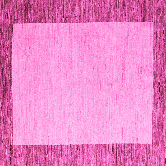 Square Machine Washable Solid Pink Modern Rug, wshabs4685pnk