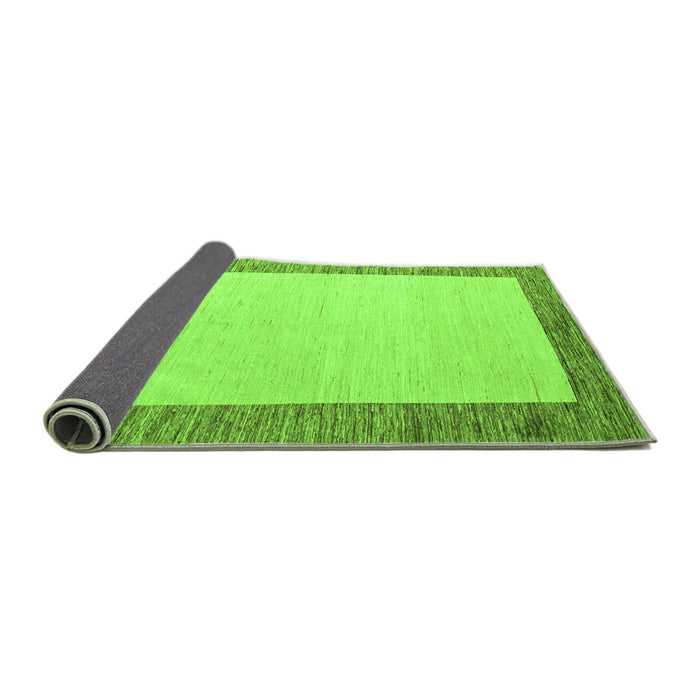 Sideview of Solid Green Modern Rug, abs4685grn