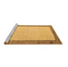 Sideview of Machine Washable Solid Brown Modern Rug, wshabs4685brn