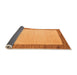 Sideview of Solid Orange Modern Rug, abs4685org