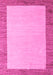 Machine Washable Solid Pink Modern Rug, wshabs4685pnk