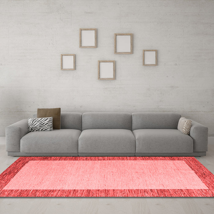 Modern Red Washable Rugs