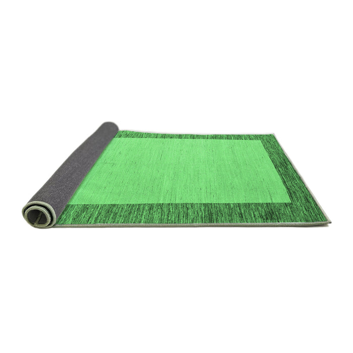 Sideview of Solid Emerald Green Modern Rug, abs4685emgrn