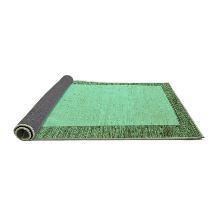 Sideview of Solid Turquoise Modern Rug, abs4685turq